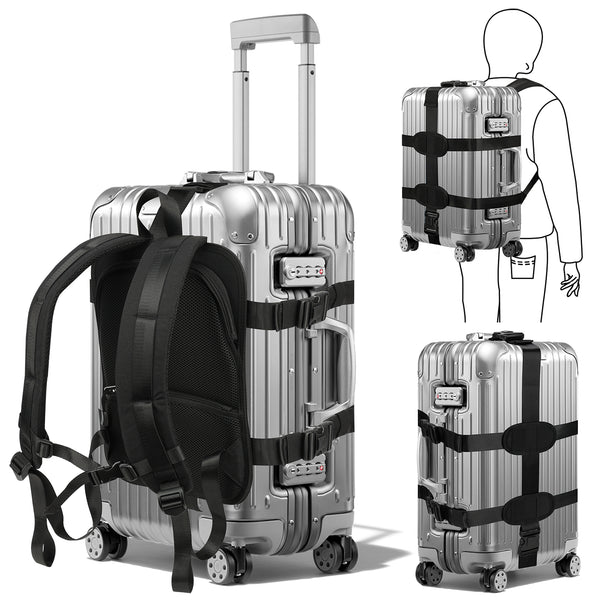 Hardcase Backpack Carry On System for 16-21 Inch Suitcase for Adventure Travel Cobble Stone Streets Stair