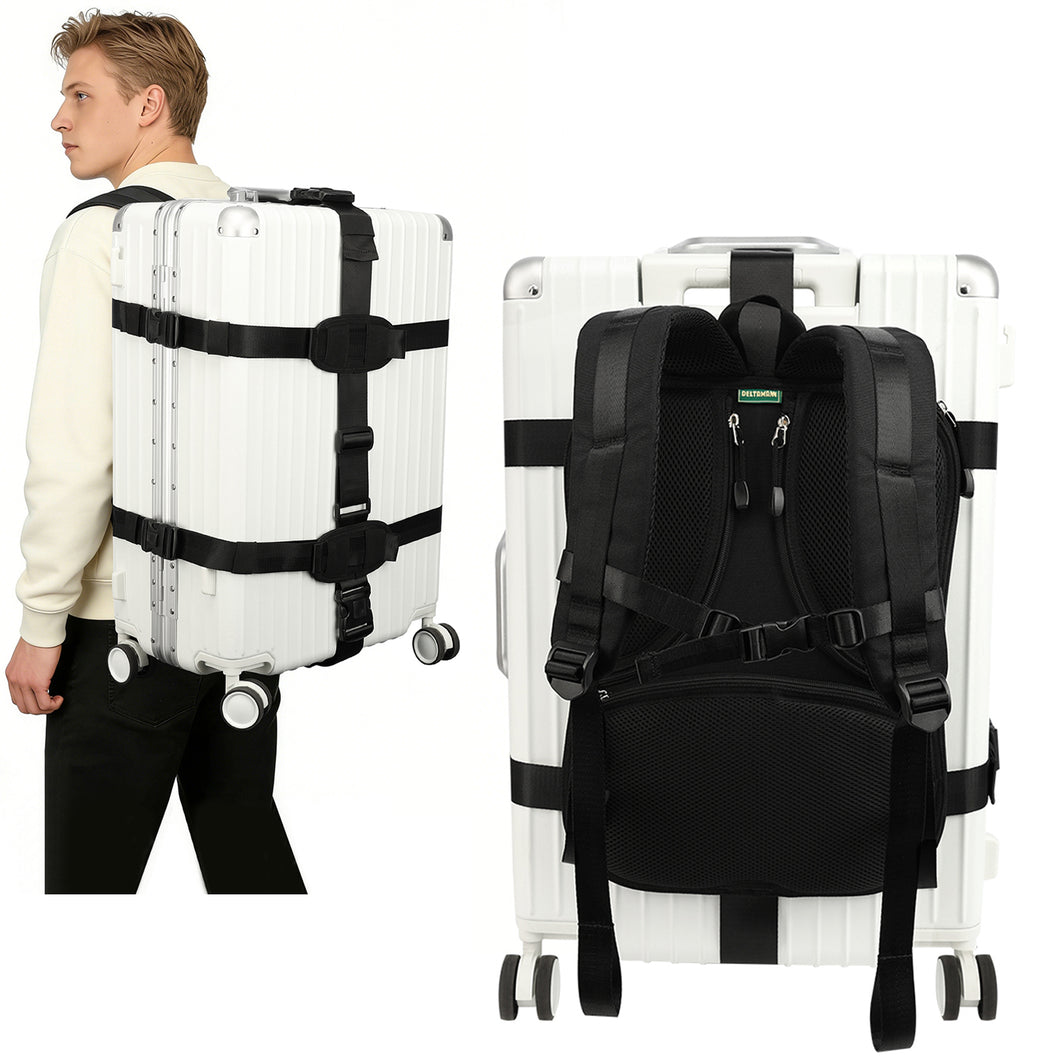 backpack for travel can also be a carry bag AREYTECO Backpack, Expandable Large On Men Women Shoulder Strap Carry-On Vacuum Backpack with Trolley