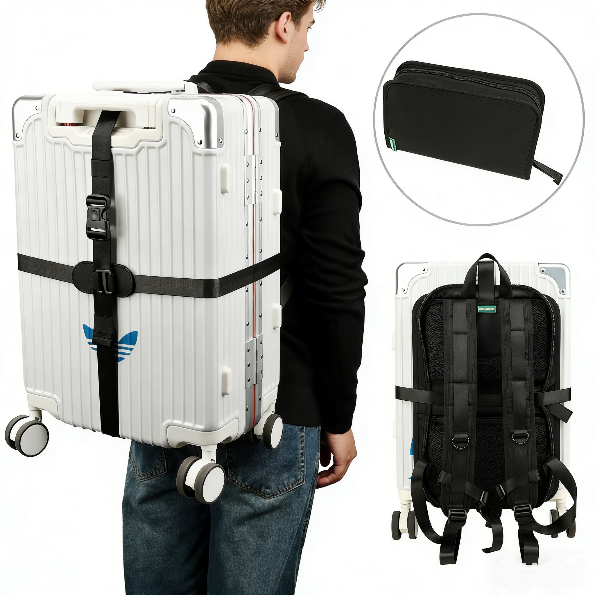 Foldable Luggage Backpack Conversion System | Carry-On Harness