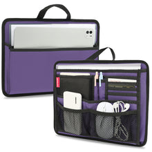 Business Briefcase Organizer Insert - Multi-Pocket Travel Document & Essentials Tidy