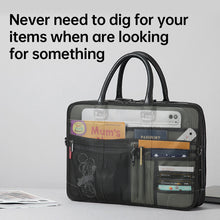 Black travel organizer with transparent pockets on a white background