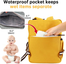 Diaper Backpack Lightweight, Large capacity, Waterproof, Stroller strap, Unisex Design For travel & daily