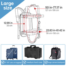 Hardcase Backpack Conversion System with Adjustable Straps for Easy Travel – ideal for carrying 22-30 Inch Hard shell/Luggage