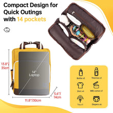 Diaper Backpack Lightweight, Large capacity, Waterproof, Stroller strap, Unisex Design For travel & daily