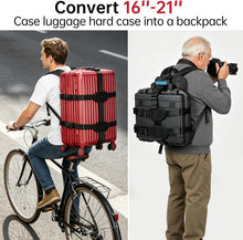 Hardcase Backpack Carry On System with Adjustable Strap for Easy Travel – ideal for carrying size 16-21 Inch hard shell/ suitcase