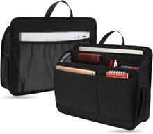 Briefcase Organizer Insert, 20-Pocket, Padded Nylon Shaper with handle(Large) | Baggex Store