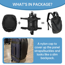 Backpack Carrying System with Adjustable Strap – ideal for carrying small to medium size hard shell case/hand baggage.