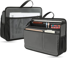 Briefcase Organizer Insert, 20-Pocket, Padded Nylon Shaper with handle(Large) | Baggex Store