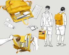 Backpack with Insert Organizer Set, for Travel, Business, College, Casual, Slim and Smart Looking, Women & Men