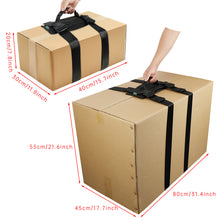 Fold up Box/Baggage Hand Carrying Straps in Pouch, Adjustable Belt, H-Shaped Style Carry Straps, for Safely Moving and Lifting Heavy Boxes, Groceries, Luggage