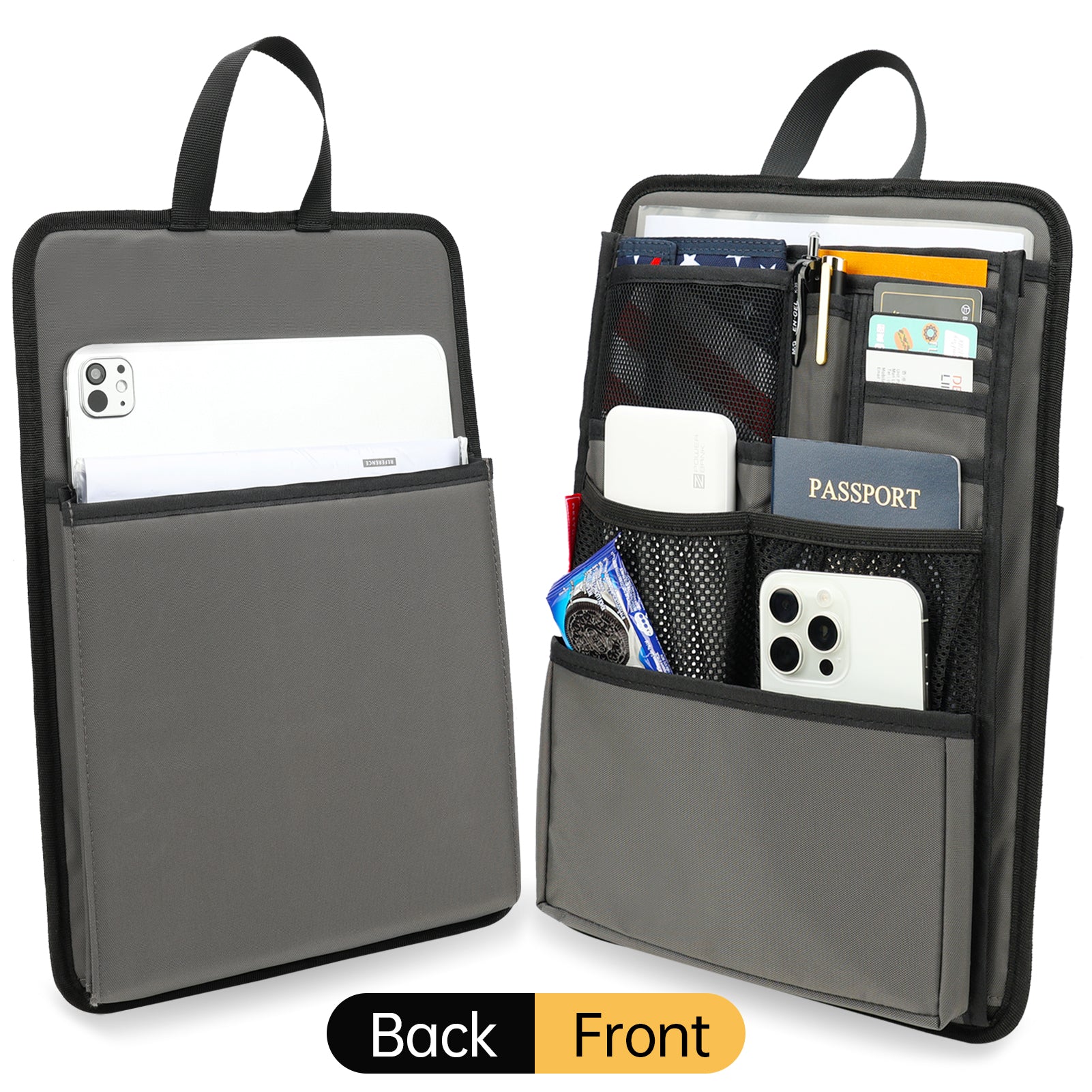 Backpack Organizer Insert for Business Casual Men Women -13 Pockets,Padded Nylon,Max 14'' laptop