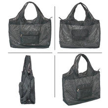 Foldable Mesh Tote Bag for Shopping | Reusable Collapsible Grocery Bag for Supermarkets, Beach, Picnics & Daily Errands