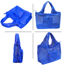 Foldable Mesh Tote Bag for Shopping | Reusable Collapsible Grocery Bag for Supermarkets, Beach, Picnics & Daily Errands