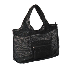 Foldable Mesh Tote Bag for Shopping | Reusable Collapsible Grocery Bag for Supermarkets, Beach, Picnics & Daily Errands