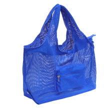 Foldable Mesh Tote Bag for Shopping | Reusable Collapsible Grocery Bag for Supermarkets, Beach, Picnics & Daily Errands