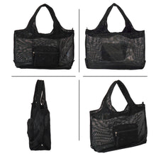 Foldable Mesh Tote Bag for Shopping | Reusable Collapsible Grocery Bag for Supermarkets, Beach, Picnics & Daily Errands