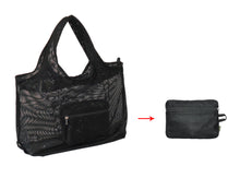 Foldable Mesh Tote Bag for Shopping | Reusable Collapsible Grocery Bag for Supermarkets, Beach, Picnics & Daily Errands