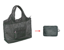 Foldable Mesh Tote Bag for Shopping | Reusable Collapsible Grocery Bag for Supermarkets, Beach, Picnics & Daily Errands