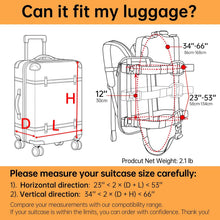 Hardcase Backpack Carry On System with Adjustable Strap for Easy Travel – ideal for carrying size 16-21 Inch hard shell/ suitcase