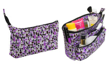 Makeup Bag Bag Organzier Reversible Multi-Pockets Water-resistant & Heavy-duty easy to clean  perfect for vanity travel.