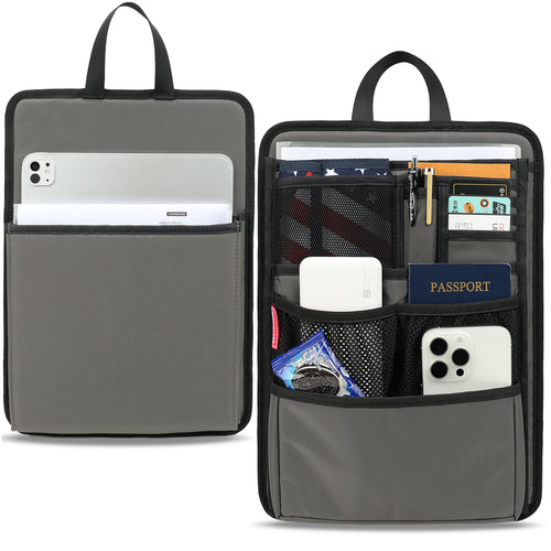 Backpack Insert Organizer, Office File Document Storage, Bag in Bag, Padded Nylon, Water-Repellent for Business Casual Men Women