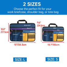 Bag Insert Organizer for Handbag Briefcase L Size- Everyday Tidy Essential - With Dedicated Phone & Pen Pockets