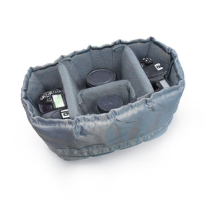 LargeTessuto Padded Camera Bag Insert to carry a DSLR Camera, 2 standard lens