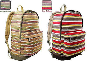 Cotton Canvas Stripe Backpack