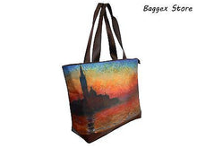Masterpiece Painting Shoulder Tote Bag(Claude Monet-San Giorgio Maggiore At Dusk)