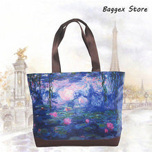 Masterpiece Painting Tote Bag(Claude Monet-Water Lilies)