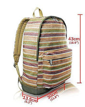 Cotton Canvas Stripe Backpack