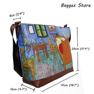 Masterpiece Painting Shoulder Bag(Vincent Van Gogh-In The Bedroom)
