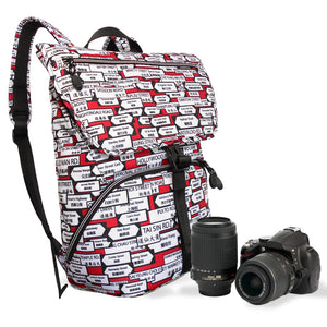 Stylish Camera Backpack to carry a DSLR Camera, 1 standard lens(HK ROAD PLATE)
