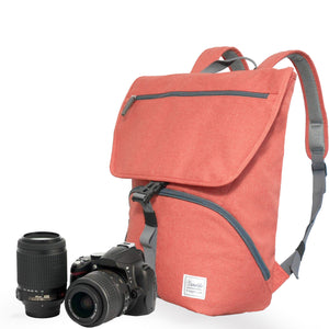 Stylish Camera Backpack for a DSLR Camera, 1 standard lens - Melange Fabric
