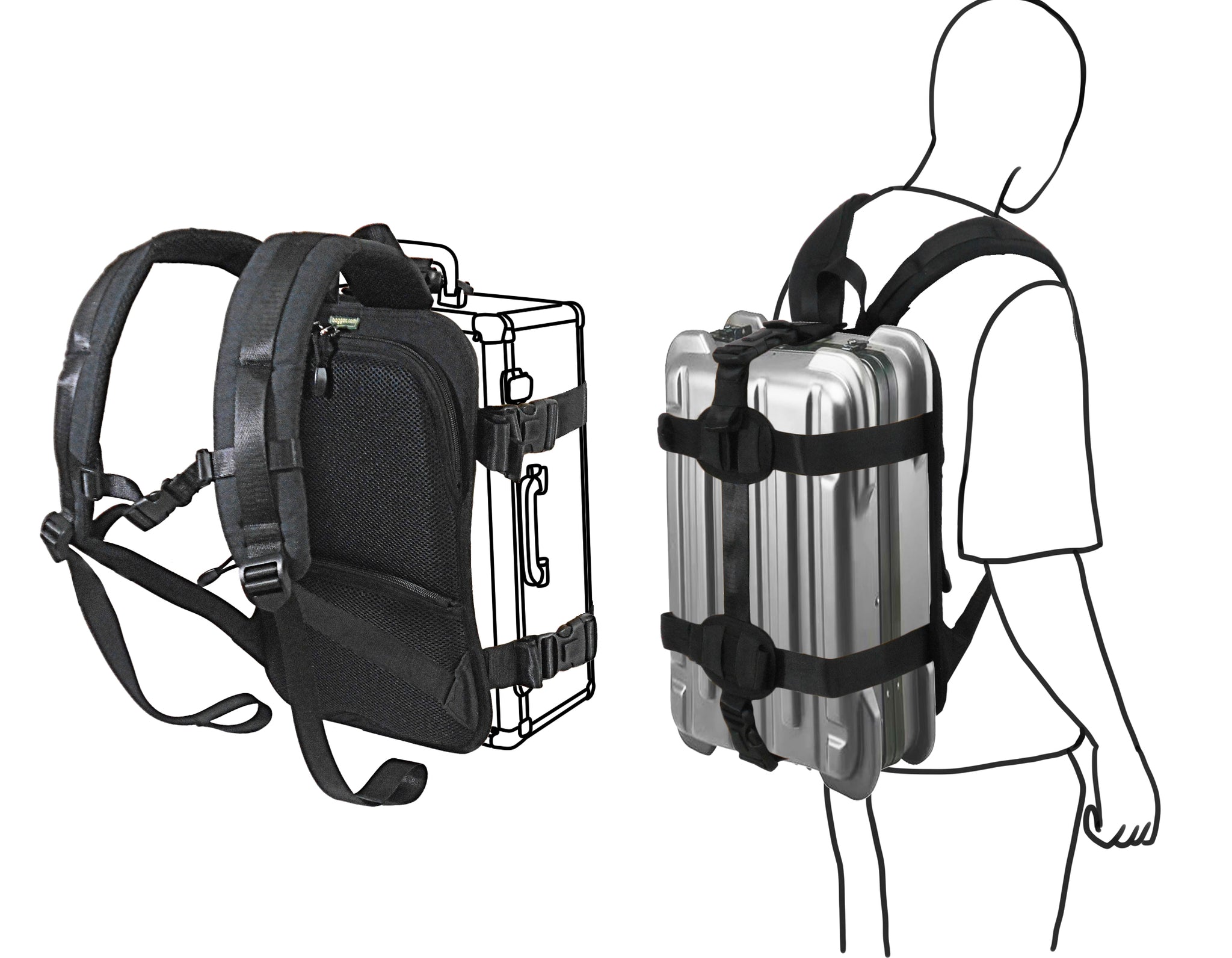 Backpack Carrying System with Adjustable Strap – ideal for carrying sm –  Baggex Store