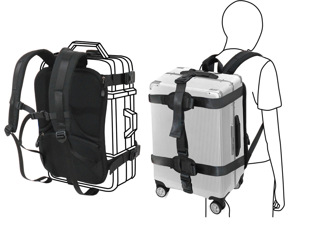 Hardcase/Carry On Trolley Luggage Backpack Conversion System Adjustabl –  Baggex Store
