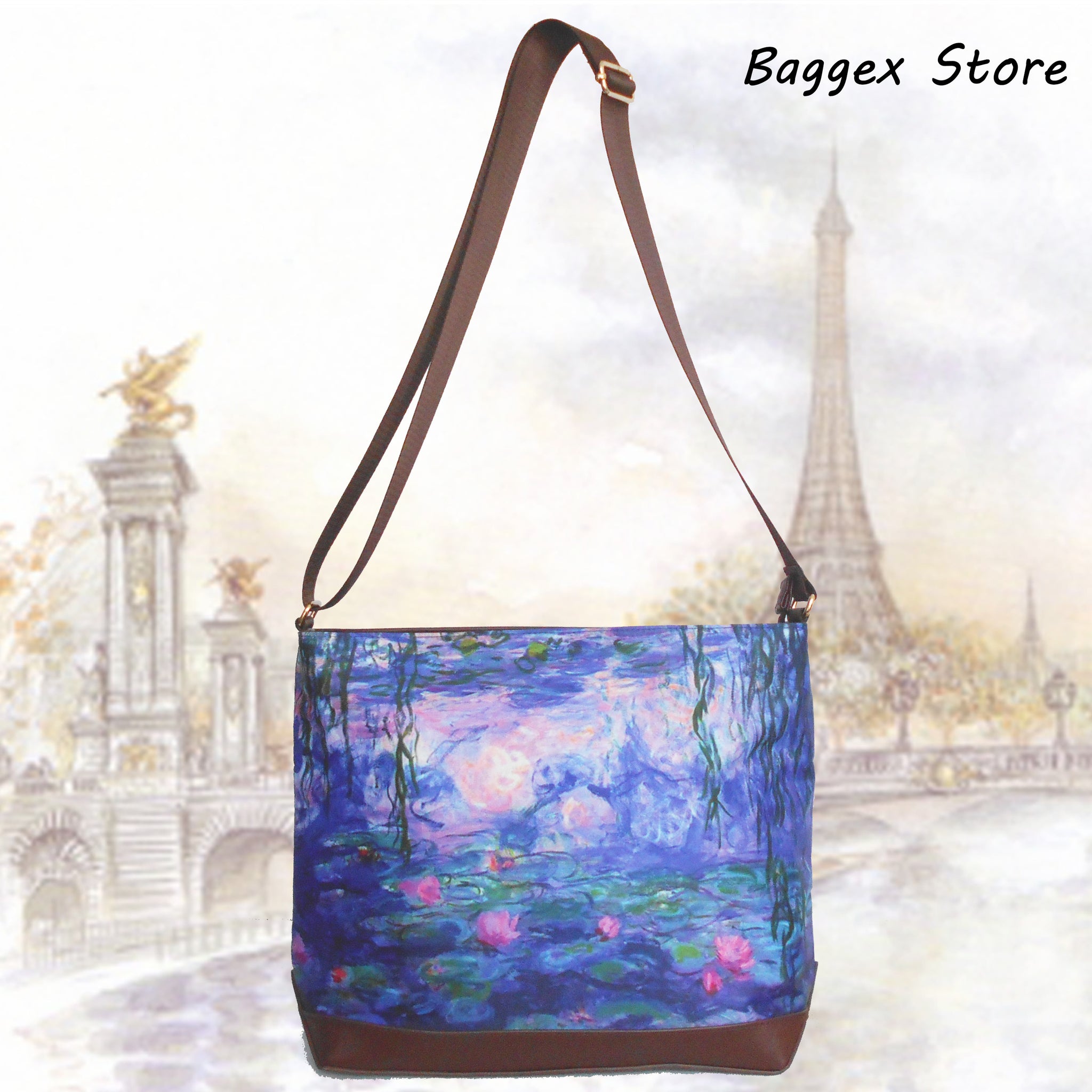  Women's Tote Shoulder Bag Claude Monet Water Lilies