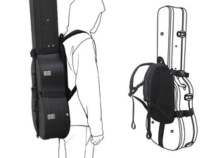 Hard Guitar Case Backpack Carrying System  with Adjustable Straps