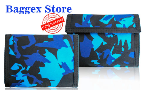RFID Blocking Ballistic Nylon Pattern Print Wallet
