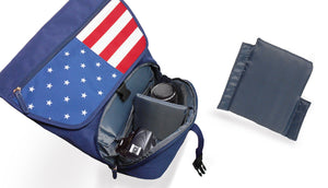 Stylish Camera Backpack to carry a DSLR Camera, 1 standard lens(US FLAG)